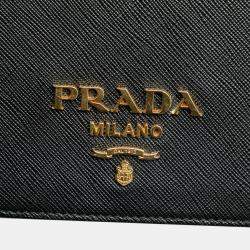 Prada Black Saffiano Lux Chain Crossbody