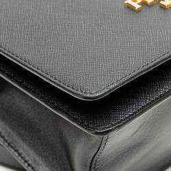 Prada Black Saffiano Lux Chain Crossbody