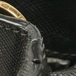 Prada Black Saffiano Lux Leather Middle Zip Tote