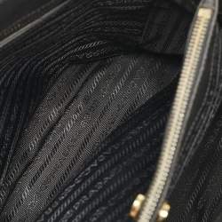Prada Black Saffiano Lux Leather Middle Zip Tote