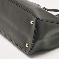 Prada Black Saffiano Lux Leather Middle Zip Tote