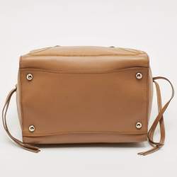 Pre Owned Prada Brown Leather City Sport Twin Tote