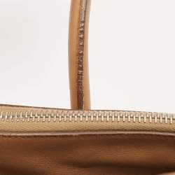 Pre Owned Prada Brown Leather City Sport Twin Tote