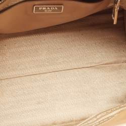 Pre Owned Prada Brown Leather City Sport Twin Tote
