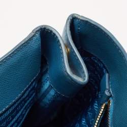 Prada Light Blue Saffiano Lux Leather Large Gardener's Tote