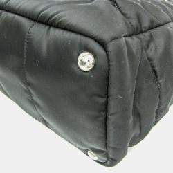 Prada Tessuto Black Nylon Bomber Tote Bag 