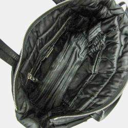 Prada Tessuto Black Nylon Bomber Tote Bag 
