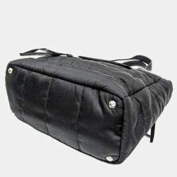 Prada Tessuto Black Nylon Bomber Tote Bag 