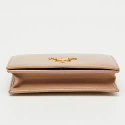 Prada Beige Leather Logo Card Case