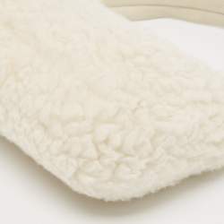 Prada White Wool Re-Edition 2000 Shoulder Bag