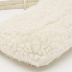 Prada White Wool Re-Edition 2000 Shoulder Bag