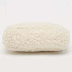 Prada White Wool Re-Edition 2000 Shoulder Bag