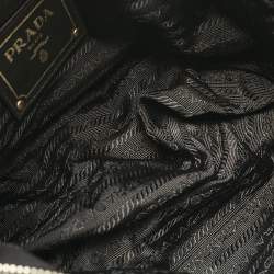 Prada Black Tessuto Nylon and Leather Satchel
