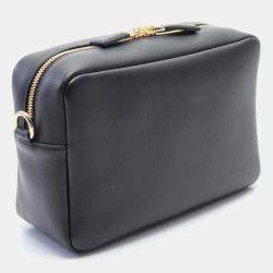 Prada Black Leather Soft Grain Camera Bag