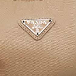 Prada Cream Nylon and Leather Re-Edition 2005 Bag