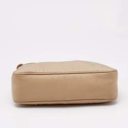 Prada Cream Nylon and Leather Re-Edition 2005 Bag