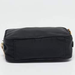 Pre Owned Prada Black Nylon and Saffiano Leather Crossbody Bag