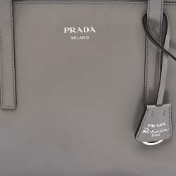 Prada Grey Smooth Leather Re-Edition 1995 Tote
