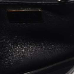 Pre Owned Prada Silver Saffiano Lux Leather Mini Flap Crossbody Bag