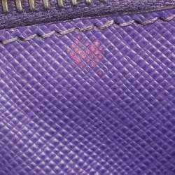 Prada Purple Saffiano Lux Leather Medium Double Zip Tote
