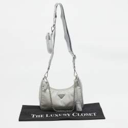 Prada Light Blue Nylon Re-Edition 2005 Shoulder Bag