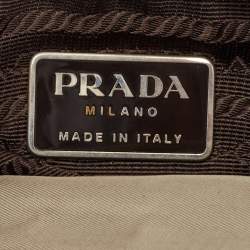 Pre Owned Prada Military Green Nylon Tote