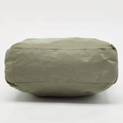 Pre Owned Prada Military Green Nylon Tote