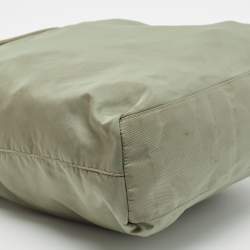 Pre Owned Prada Military Green Nylon Tote