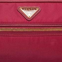 Pre Owned Prada Pink Nylon Front Pocket Crossbody Bag