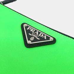  Prada Green Fabric Fabric Wristlet