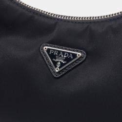 Pre Owned Prada Black Nylon Prada Black Fabric Re-Nylon Hobo Bag