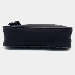 Pre Owned Prada Black Nylon Prada Black Fabric Re-Nylon Hobo Bag