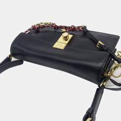 Pre Owned Prada Black Leather Sound Shoulder Bag