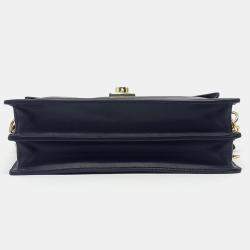 Pre Owned Prada Black Leather Sound Shoulder Bag