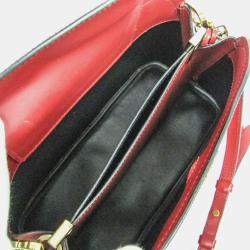 Prada Red Saffiano Leather Matinee Shoulder Bag