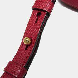 Prada Red Saffiano Leather Matinee Shoulder Bag