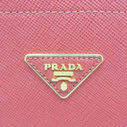 Prada Red Saffiano Leather Matinee Shoulder Bag