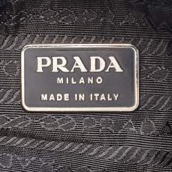 Pre Owned Prada Black Nylon Tessuto Triangle Logo Tote