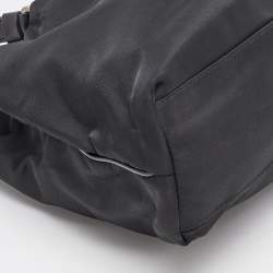 Pre Owned Prada Black Nylon Tessuto Triangle Logo Tote