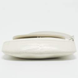 Prada Off White Lizard Mini Cleo Bag
