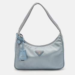 Prada Light Blue Nylon Mini Re-Edition 2000 Shoulder Bag