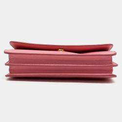 Prada Pink Saffiano Leather Mini Crossbody  Bag