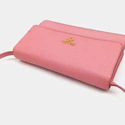 Prada Pink Saffiano Leather Mini Crossbody  Bag
