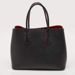 مملوكة مسبقًا Prada Black Saffiano Cuir Leather Medium Double Handle Tote