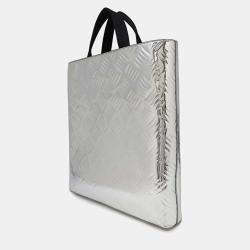 Prada Textured Metallic Leather Tote Bag