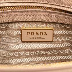 Prada Pink Saffiano Lux Front Pocket Galleria Double Zip Satchel Bag