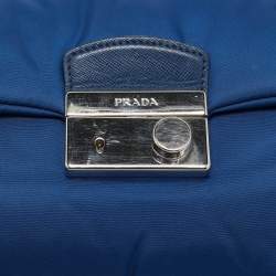 Prada Blue Nylon Bomber Chain Shoulder Bag