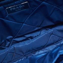 Prada Blue Nylon Bomber Chain Shoulder Bag