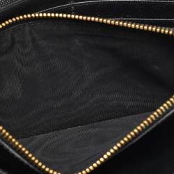 مملوكة مسبقًا Prada Black/White Saffiano Leather Continental Wallet