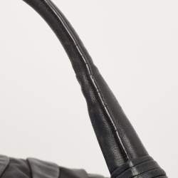 Prada Black Leather and Nylon Waves Hobo